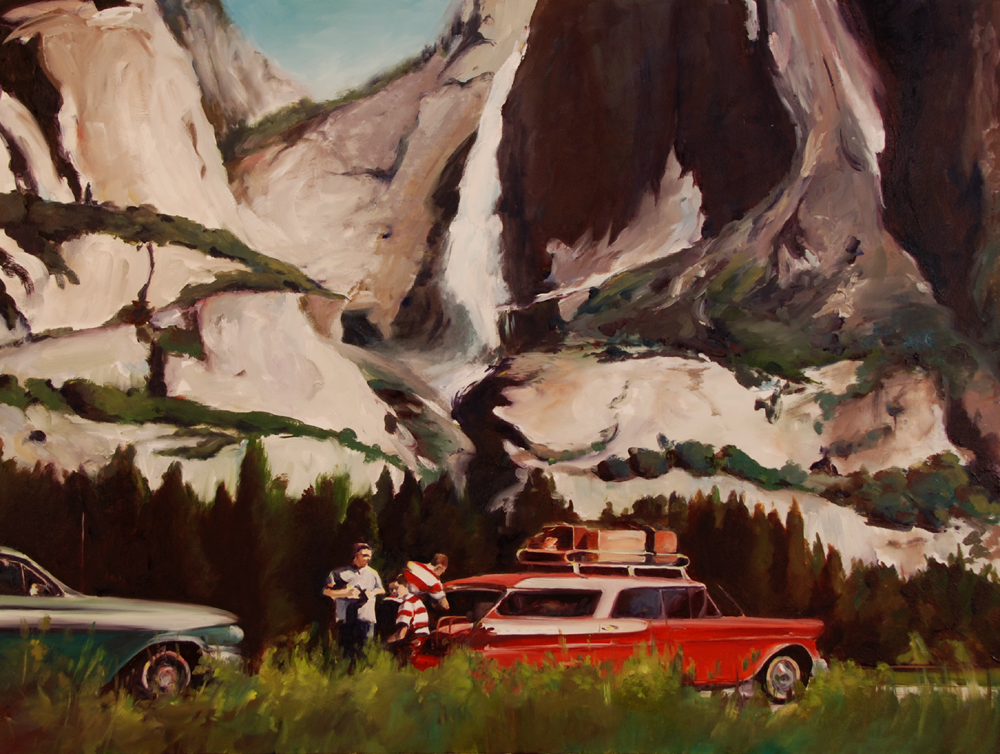 Grab Me a Coke, lanscape nostalgic painting in Yosemite by Francene Christianson